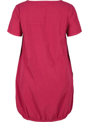 Kurzarm Kleid aus Baumwolle, Sangria, Packshot image number 1