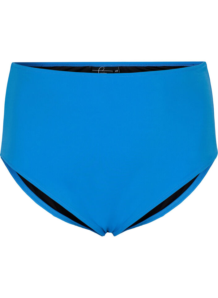 Bikini-Unterteile mit hoher Taille, Blau, Packshot image number 0