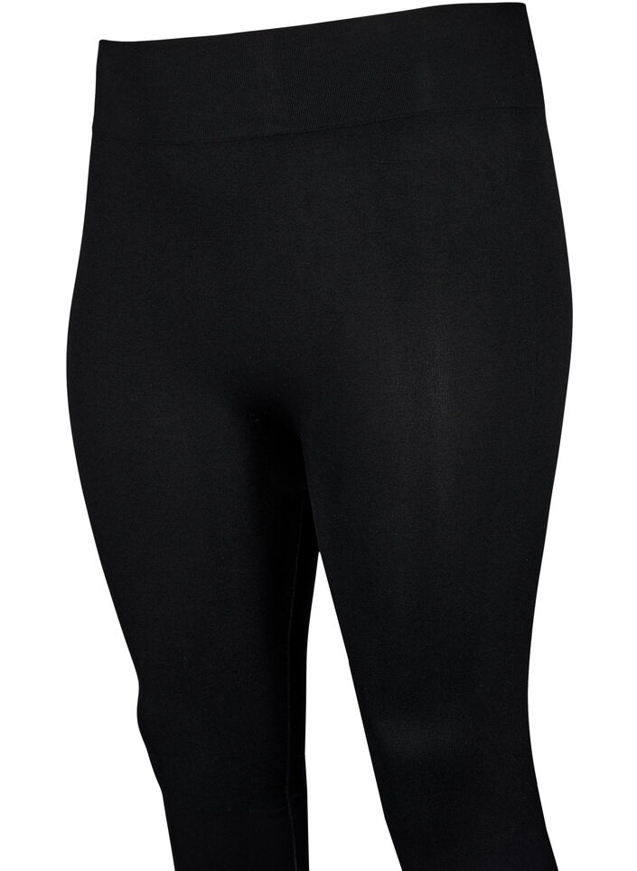 Nahtlose Basic-Leggings, Schwarz, Packshot image number 3