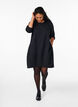 Baumwollkleid mit Ballon-Passform, Schwarz, Model image number 1