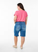 Kurz&auml;rmliges T-Shirt aus einer Baumwollmischung, Pink, Model image number 2