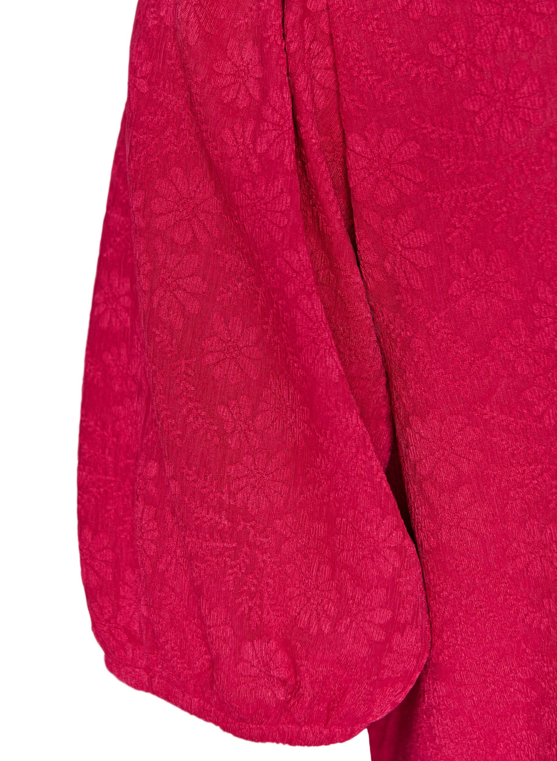 ZizziBluse mit Struktur und kurzen &Auml;rmeln, Pink, Packshot image number 3