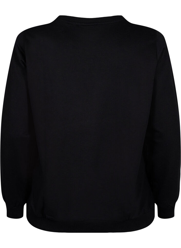Sweatshirt mit Text, Black W. Reset, Packshot image number 1