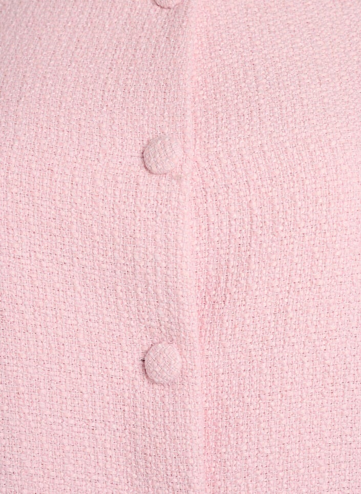 Jacke aus Boucl&eacute; mit R&uuml;schendetails, Pink, Packshot image number 2