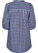 Tunika mit Vichy-Karo und R&uuml;schenkragen, Blau, Packshot image number 1