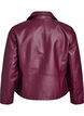 Bikerjacke aus Kunstleder, Dunkles Bordeaux, Packshot image number 1