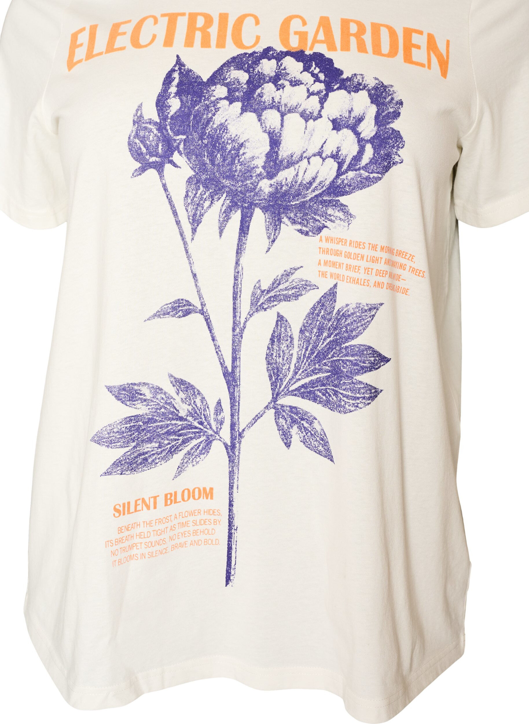 ZizziT-shirt aus Baumwolle mit Print, Wei&szlig;, Packshot image number 2