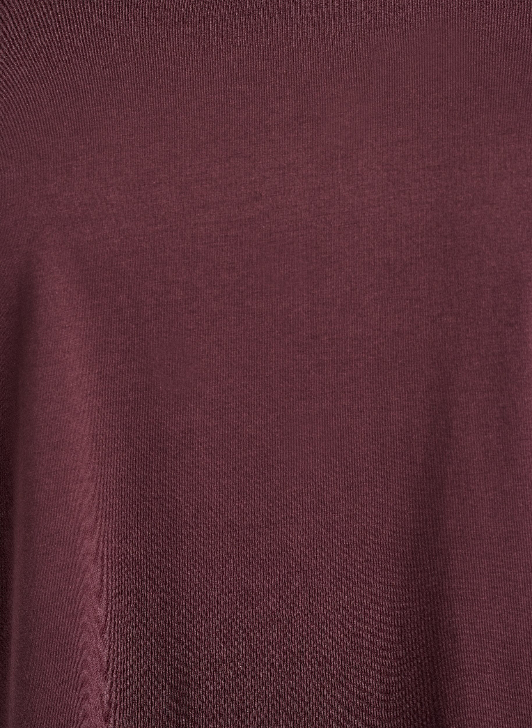 ZizziKurz&auml;rmeliges T-Shirt aus einer Baumwollmischung, Dunkles Bordeaux, Packshot image number 2