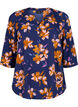 Florale Bluse mit 3/4-Ärmeln, Peacoat Flower AOP, Packshot image number 0