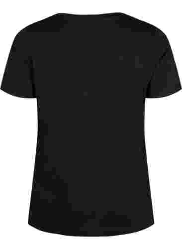 Baumwoll-T-Shirt mit Frontprint, Black LOS ANGELES, Packshot image number 1