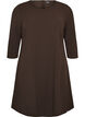 Kurzes Kleid in A-Linien-Form und mit 3/4-&Auml;rmeln, Braun, Packshot image number 0