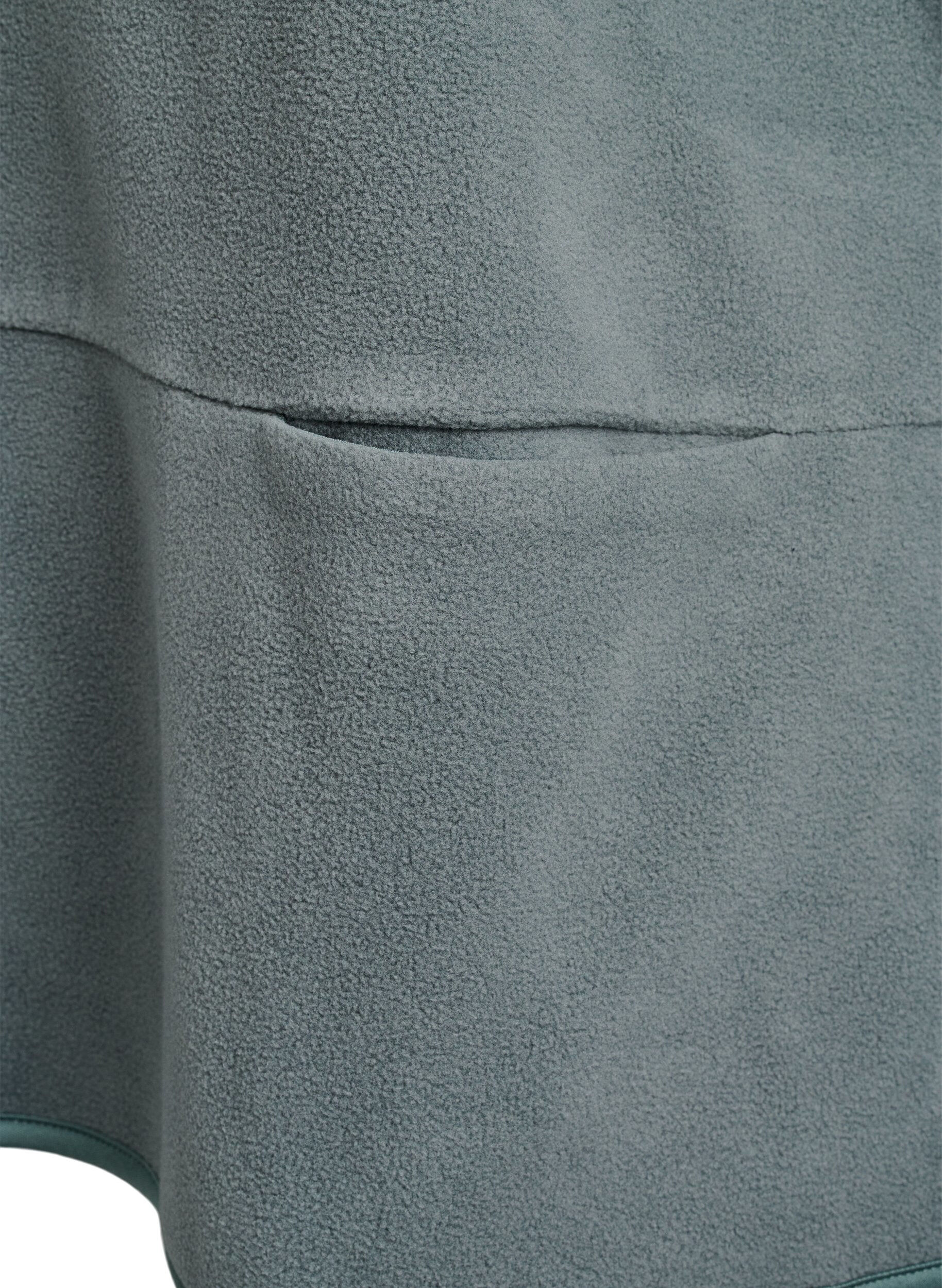 ZizziLockere Bluse aus Fleece mit Taschen, Gr&uuml;n, Packshot image number 3