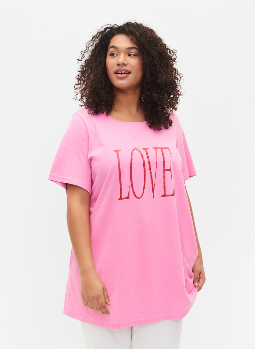 Oversize T-Shirt mit Druck, Rosebloom W. Love, Model image number 0
