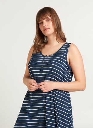 Kleid, Mood Indigo and white stripe, Model image number 2