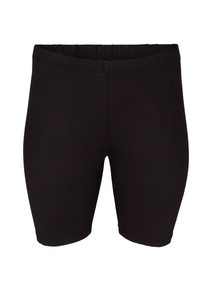 Einfarbige Basic Radlershorts, Schwarz, Packshot image number 0