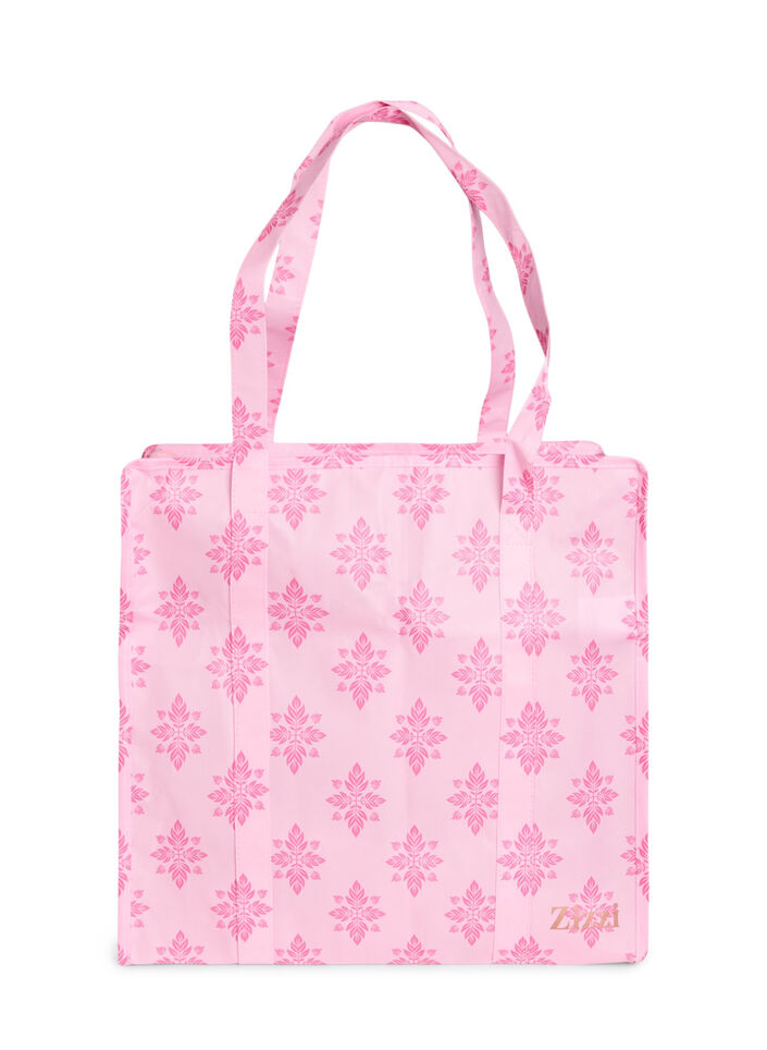 Einkaufstasche mit Rei&szlig;verschluss, Pink, Packshot image number 1