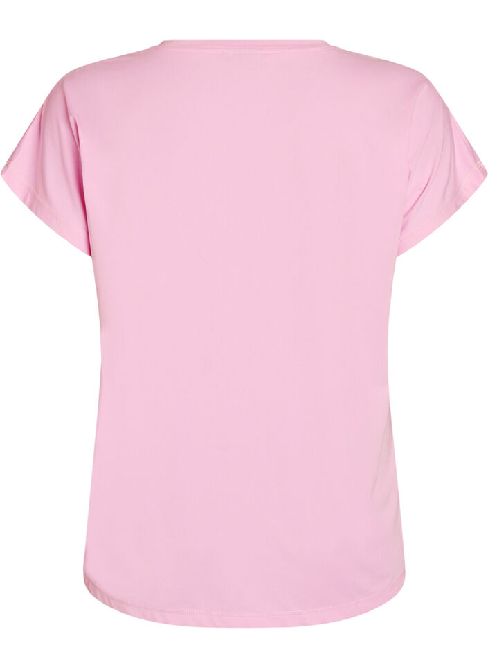 Einfarbiges Trainings-T-Shirt, Pink, Packshot image number 1