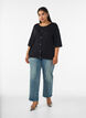 Strickjacke mit Herzkn&ouml;pfen und kurzen &Auml;rmeln, Schwarz, Model image number 1