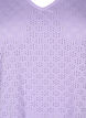 Bluse mit V-Ausschnitt und Lochmuster, Viola, Packshot image number 2