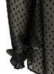 Hemdbluse mit Spitzeneinsatz und Punktemuster, Schwarz, Packshot image number 3