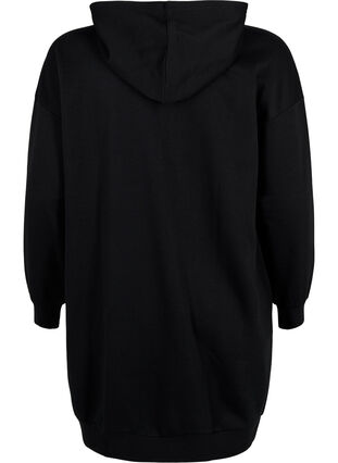 Pulloverkleid mit Kapuze und Reißverschluss, Black, Packshot image number 1