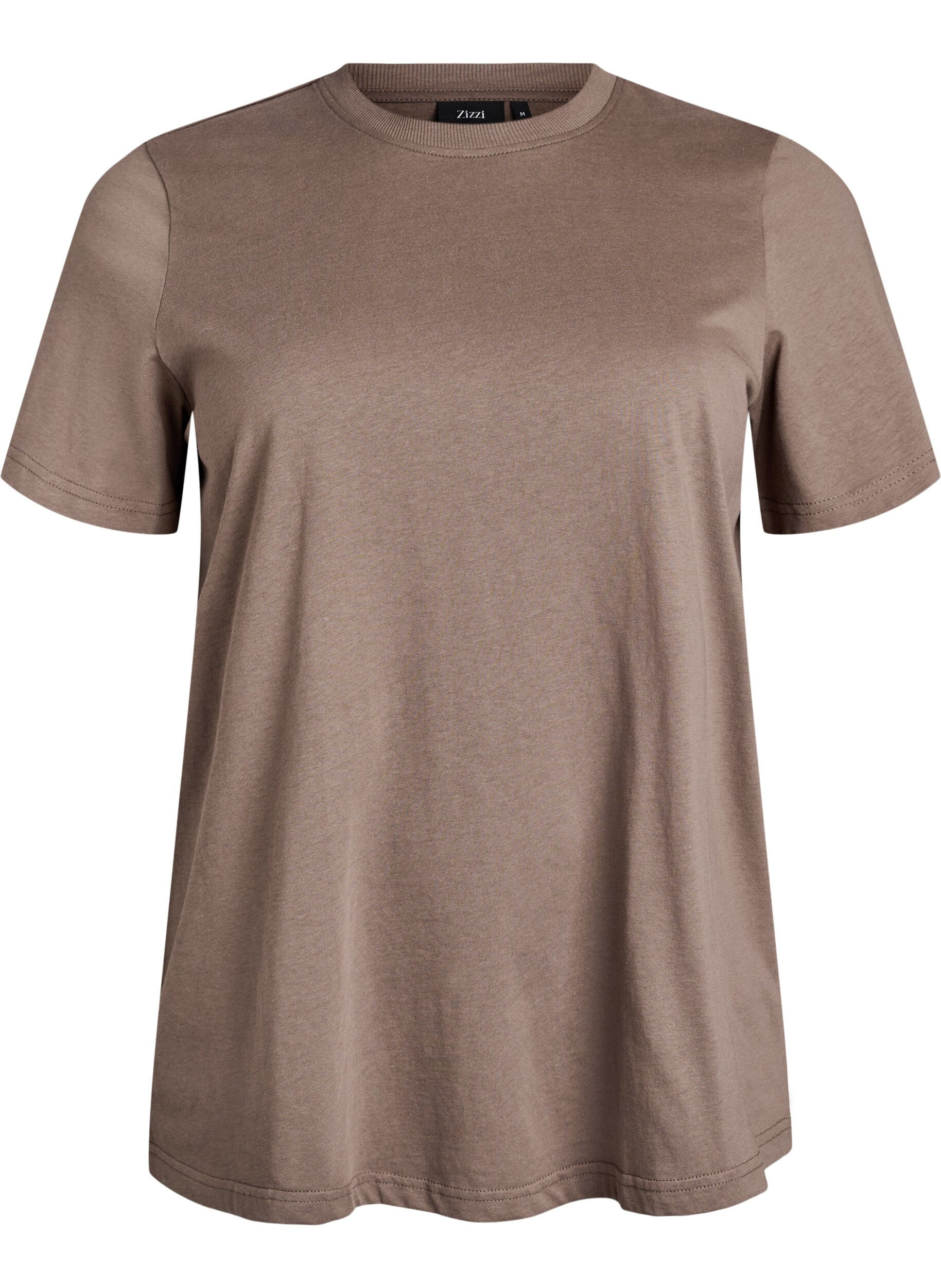 Basic-T-Shirt aus Baumwolle mit Rundhalsausschnitt