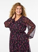 Kleid aus Chiffon mit Blumenmuster und langen &Auml;rmeln, Schwarz, Model image number 2