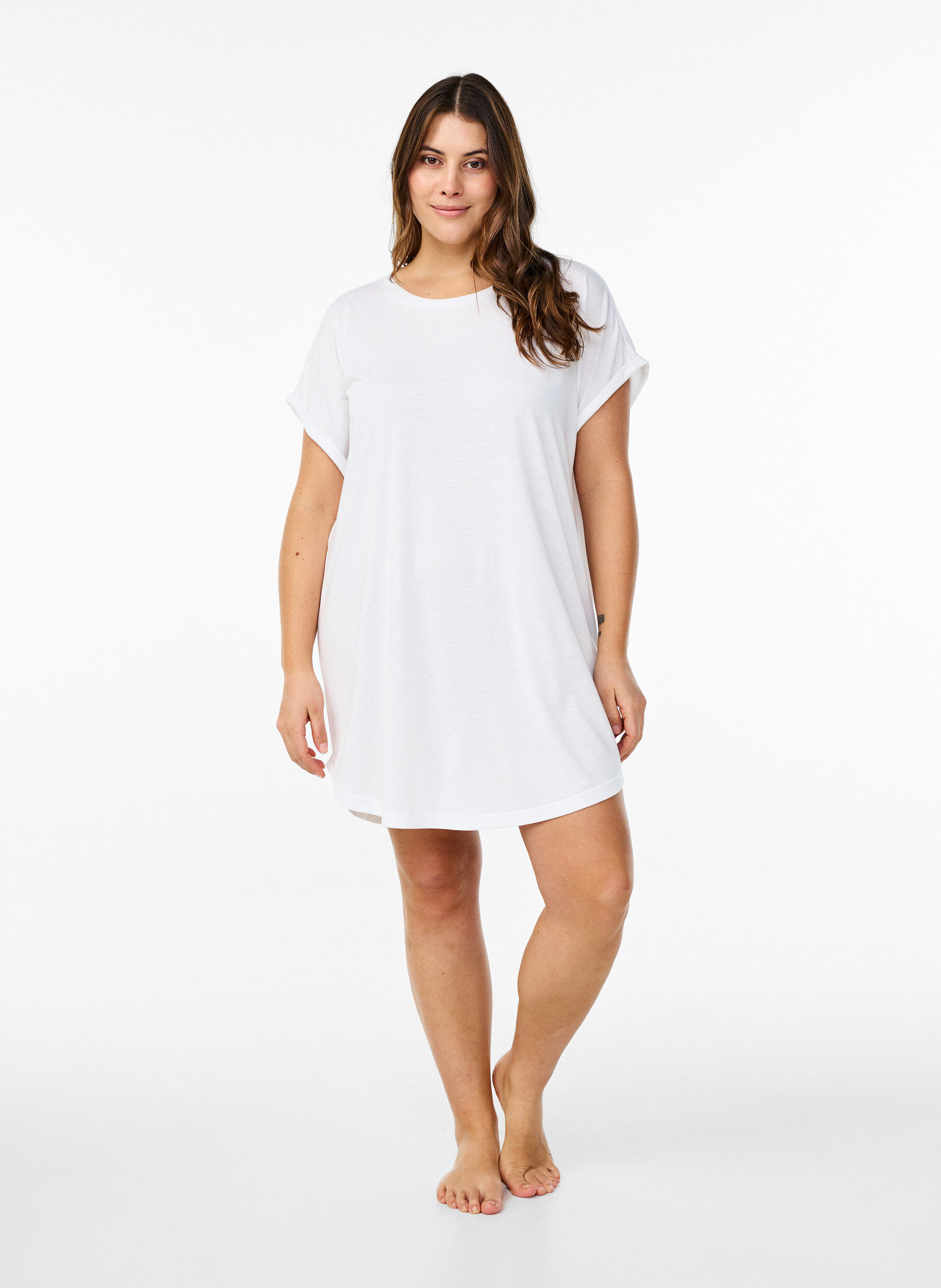 ZizziKurz&auml;rmliges Nachthemd mit Textdruck, , Model image number 1