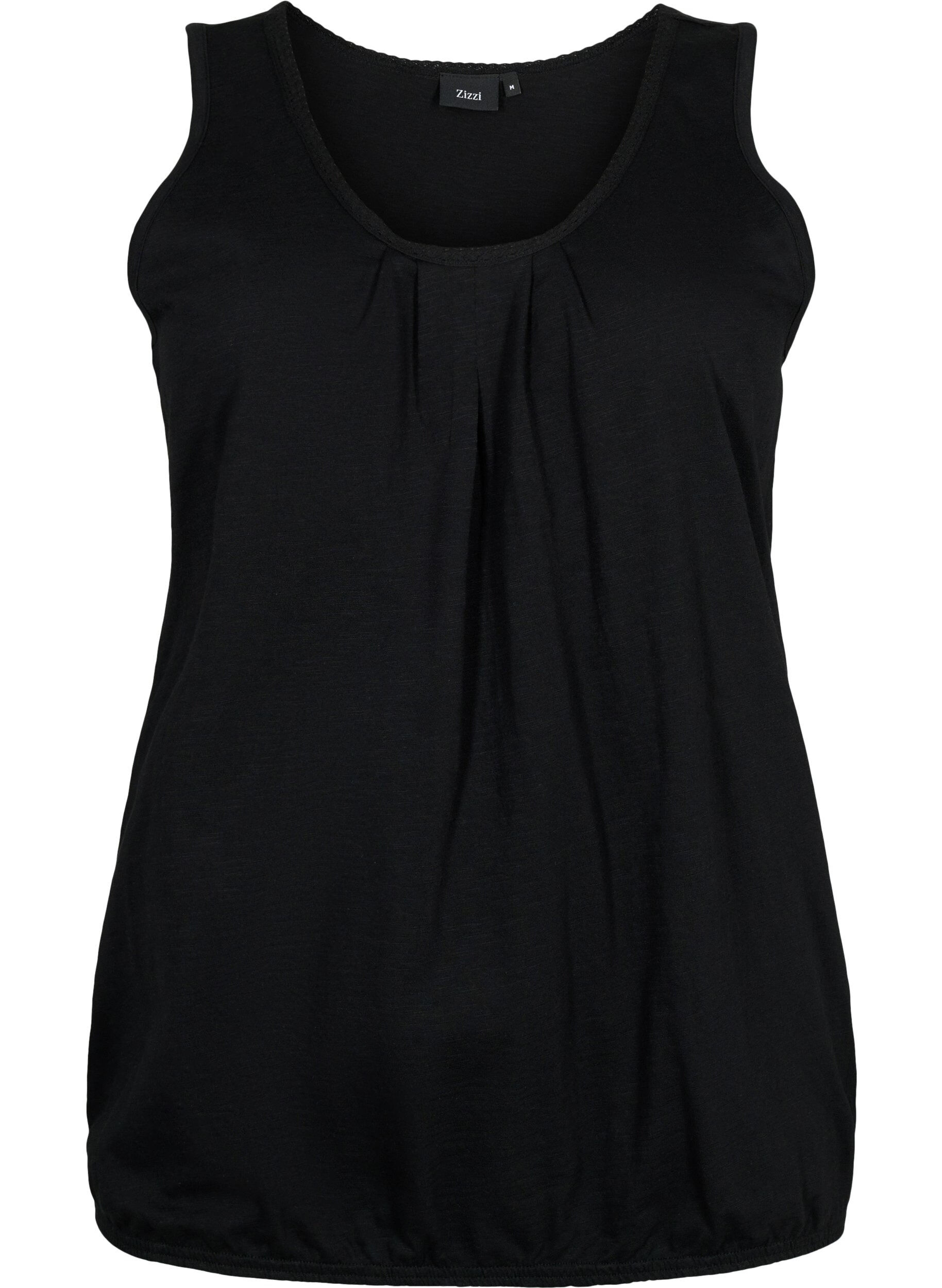 Zizzi2er-Pack Tops aus Baumwolle mit Spitzenrand, Rosebloom / Black, Packshot image number 3