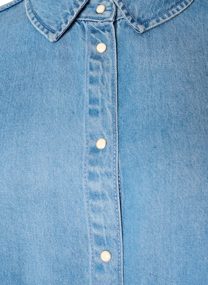 Jeanshemd aus Lyocell mit Druckkn&ouml;pfen, Blau, Packshot image number 2