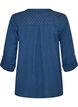 Bluse aus Baumwollmusselin mit Lochstickerei, Blau, Packshot image number 1