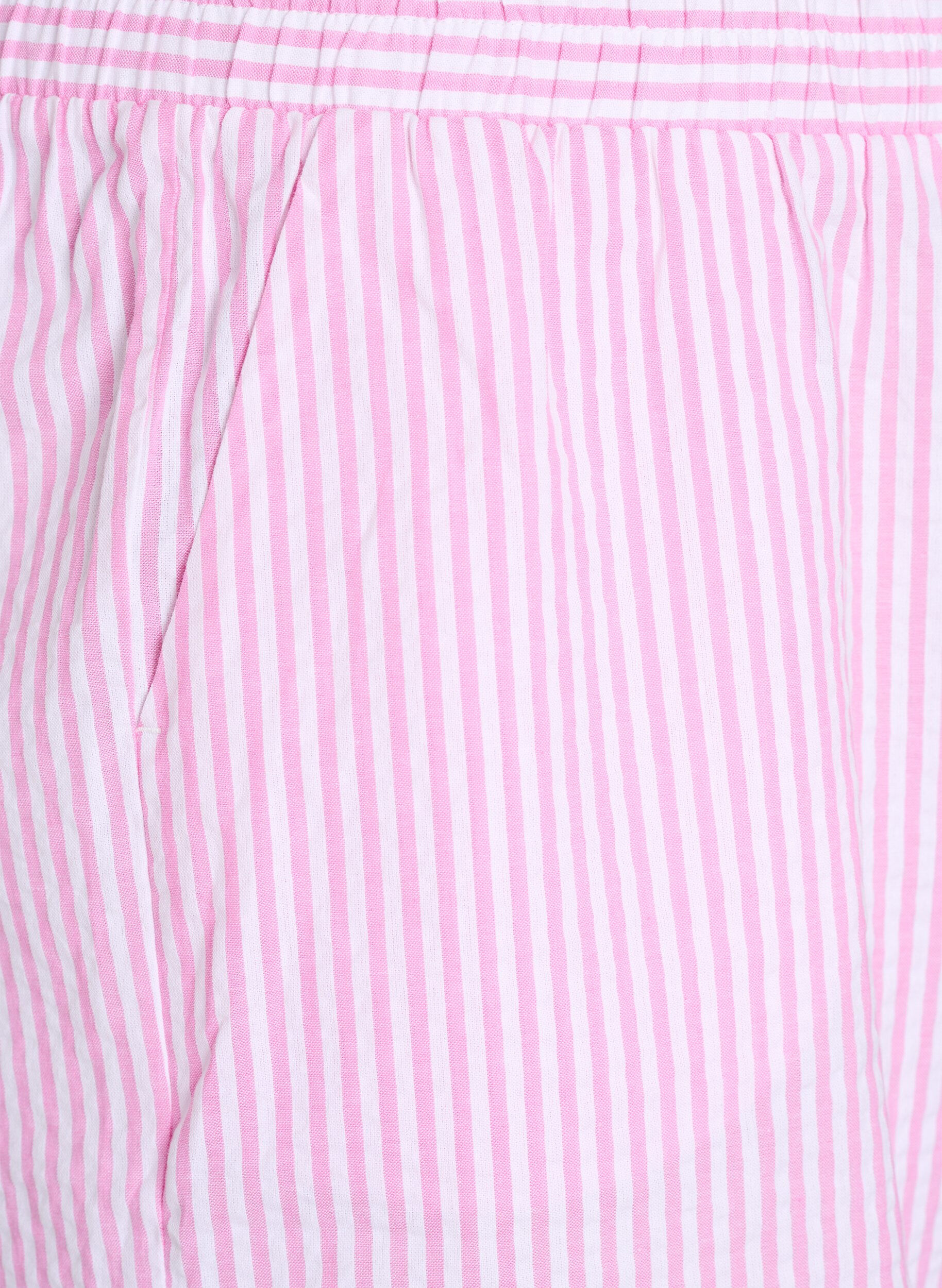 ZizziFLASH - Kurze Hosen mit Streifen und hoher Taille, Pink, Packshot image number 2