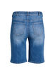 Hoch taillierte Bermuda Shorts aus Denim, Blau, Packshot image number 1