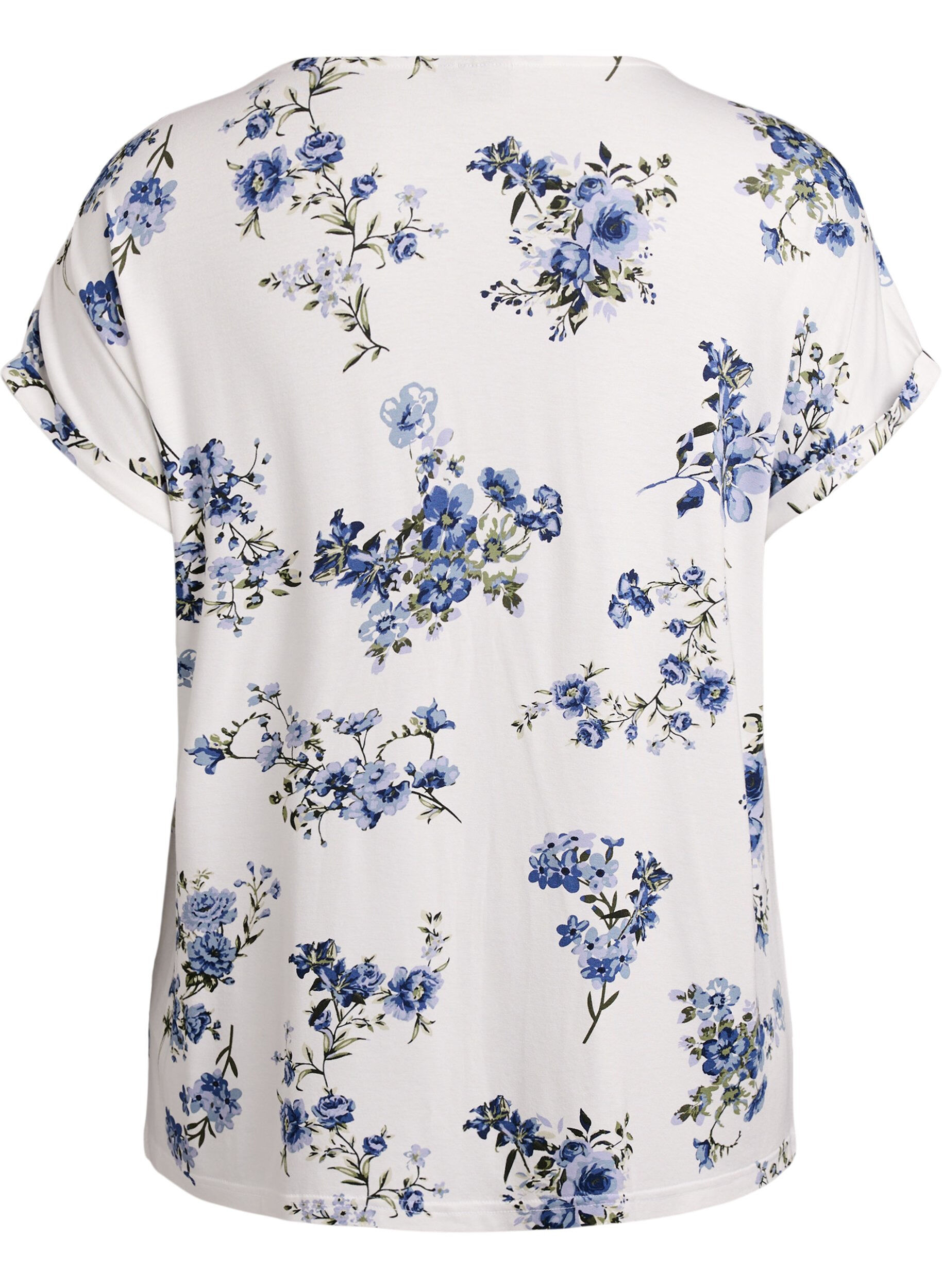 ZizziT-Shirt mit Blumenprint, Vanille, Packshot image number 1