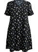 Kleid mit kurzen &Auml;rmeln und V-Ausschnitt, Schwarz, Packshot image number 0