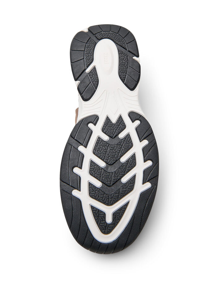 Sneaker aus Stretch-Strick mit Glitzerfaden, Braun, Packshot image number 4