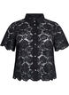 Spitzen blusenshirt mit perlenkn&ouml;pfen, Schwarz, Packshot image number 0