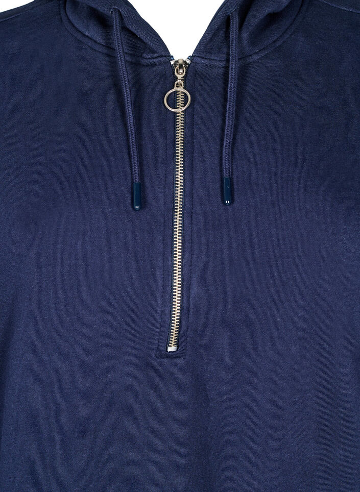 Sweatshirtkleid mit Kapuze und langen Ärmeln, Navy Blazer, Packshot image number 2