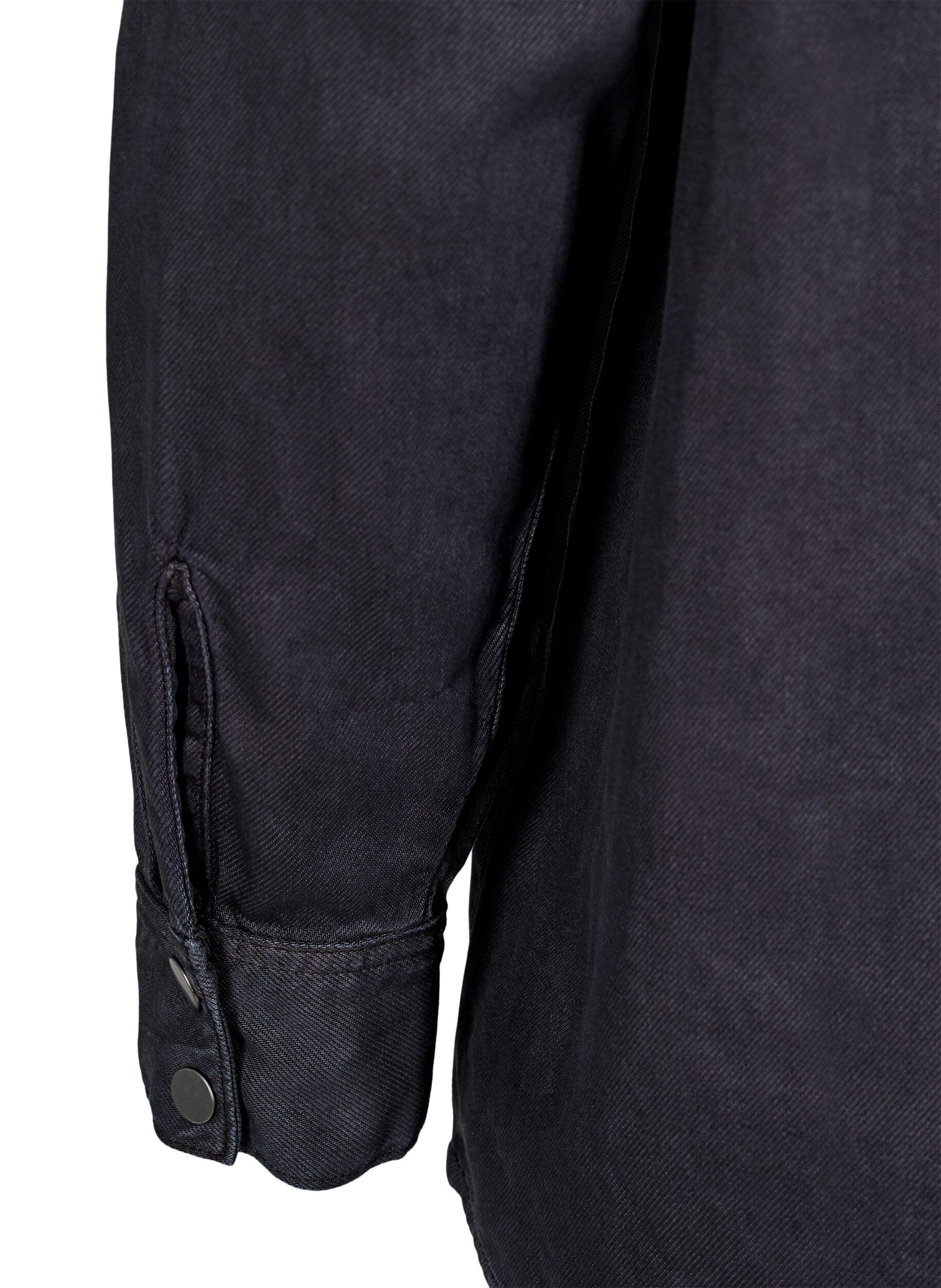 ZizziJeanshemd mit Brusttaschen, Schwarz, Packshot image number 3