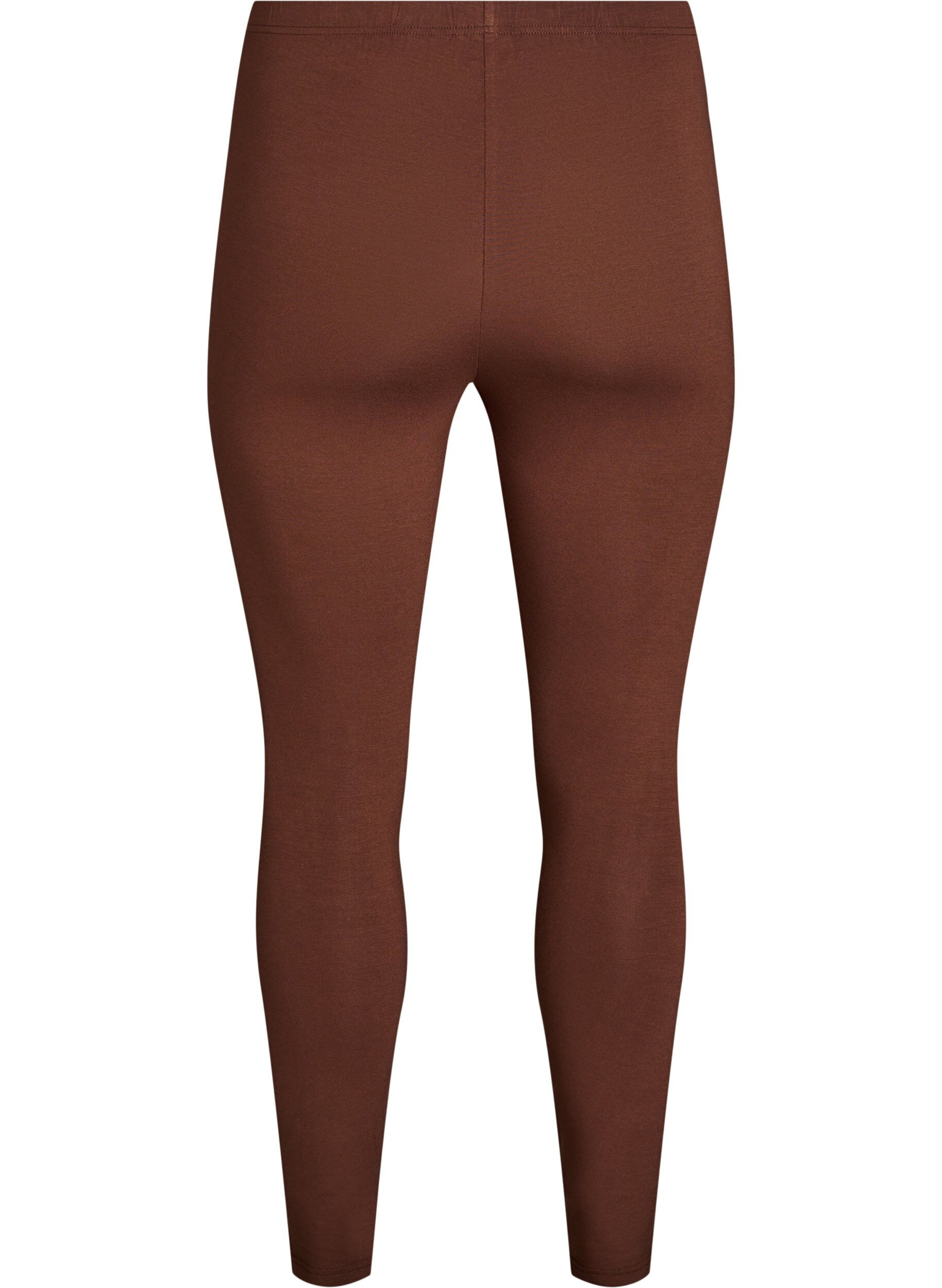 ZizziBasic Leggings aus Viskose, Braun, Packshot image number 1