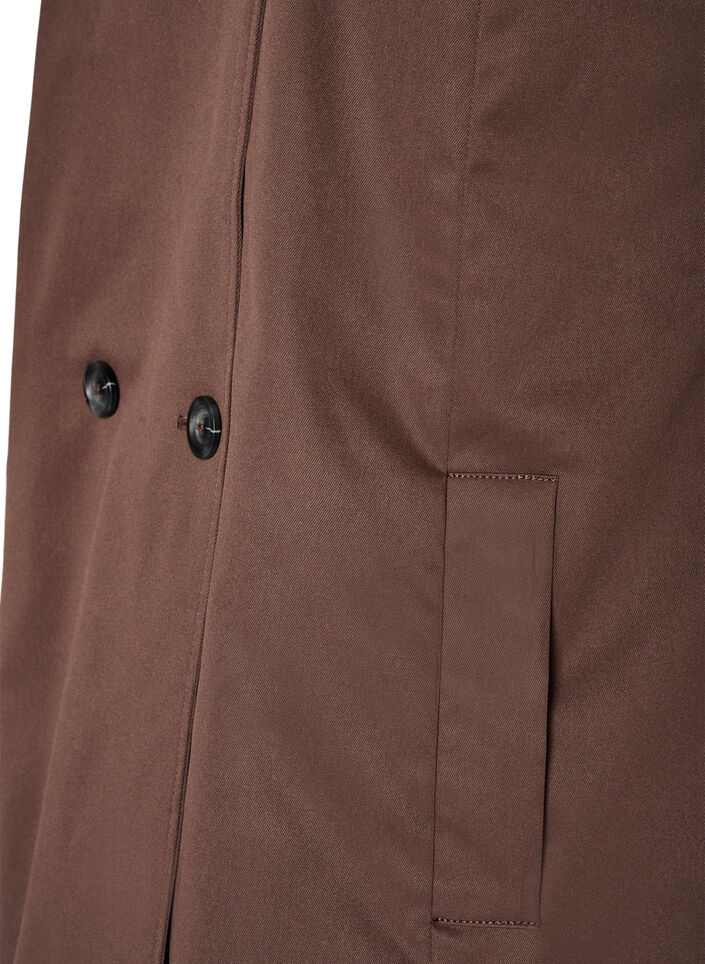 Fr&uuml;hlingsjacke aus wasserabweisendem Material mit A-Linie, Braun, Packshot image number 3