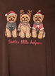 Weihnachts-T-Shirt aus Bio-Baumwolle, Braun, Packshot image number 2