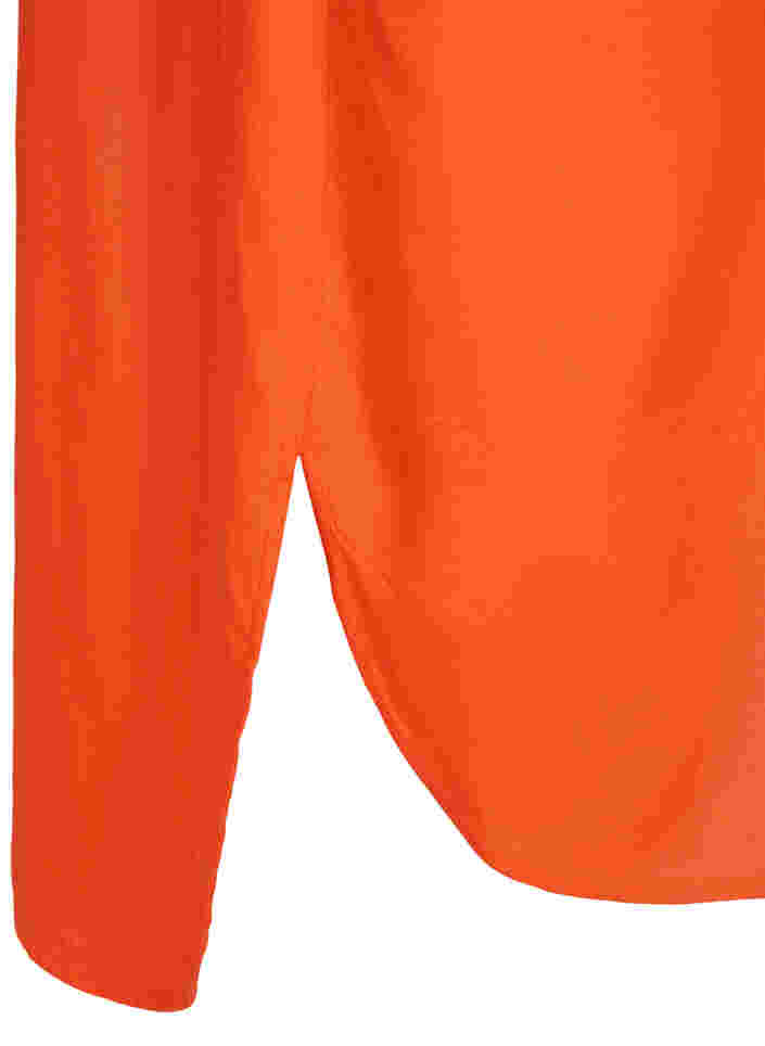 Kurzärmeliges Hemdkleid aus Viskose, Mandarin Red, Packshot image number 3