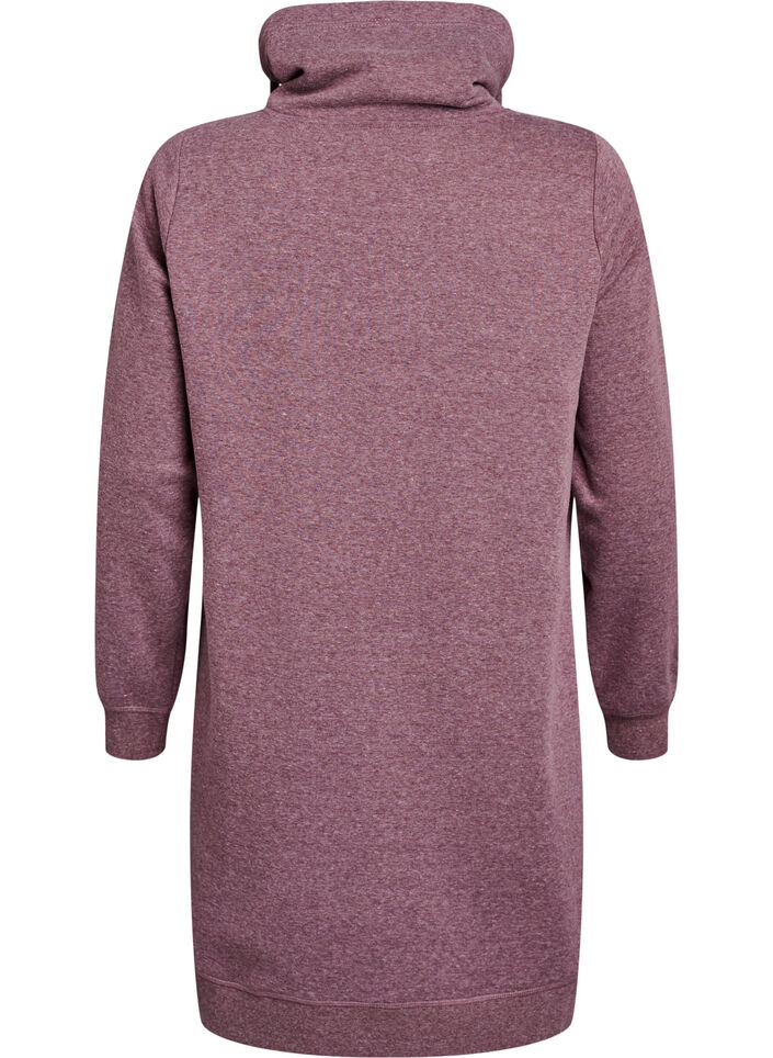 Kurzes Sweatshirtkleid mit Stehkragen und Taschen, Rot, Packshot image number 1