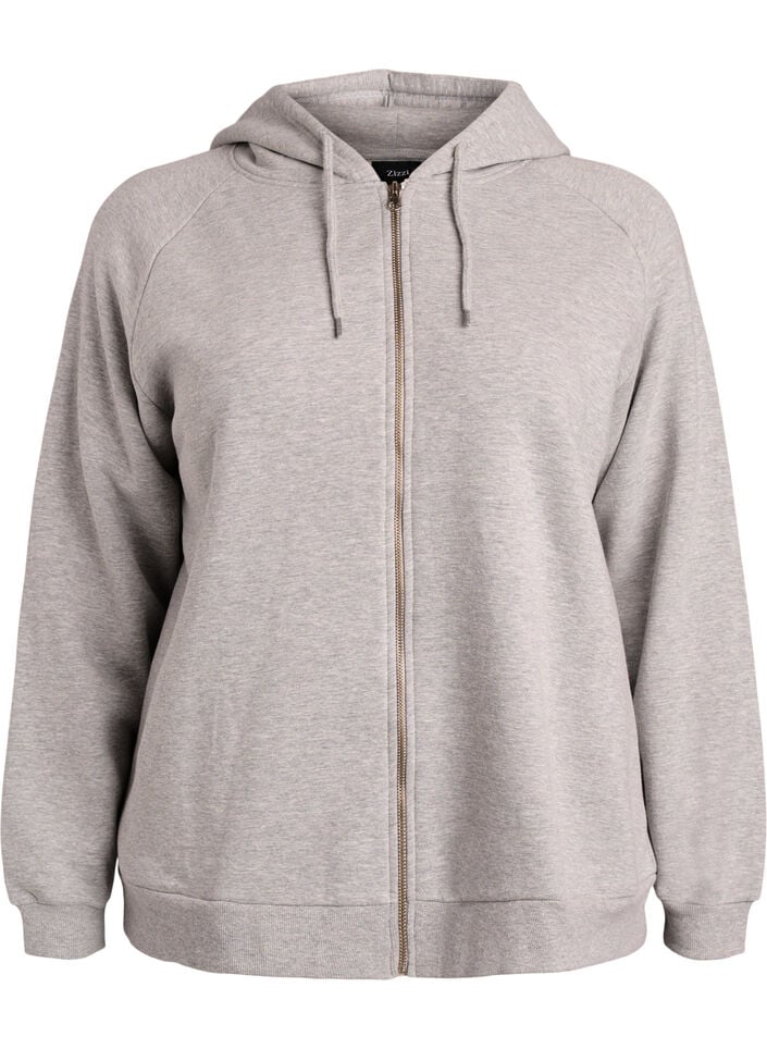 Hoodie mit Rei&szlig;verschluss, Grau, Packshot image number 0