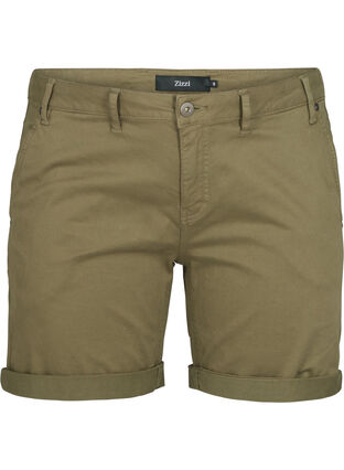 Regular Fit Shorts aus Baumwolle, Tarmac, Packshot image number 0