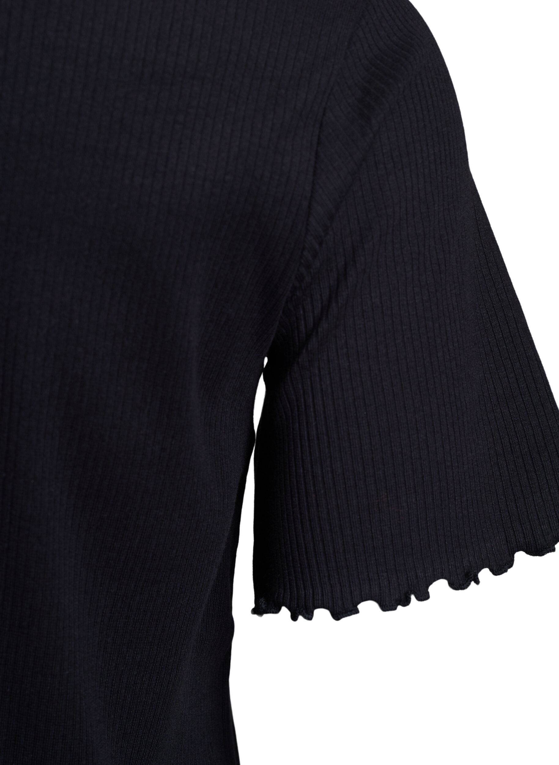 ZizziMaxikleid aus Jersey mit kurzen &Auml;rmeln, Schwarz, Packshot image number 4