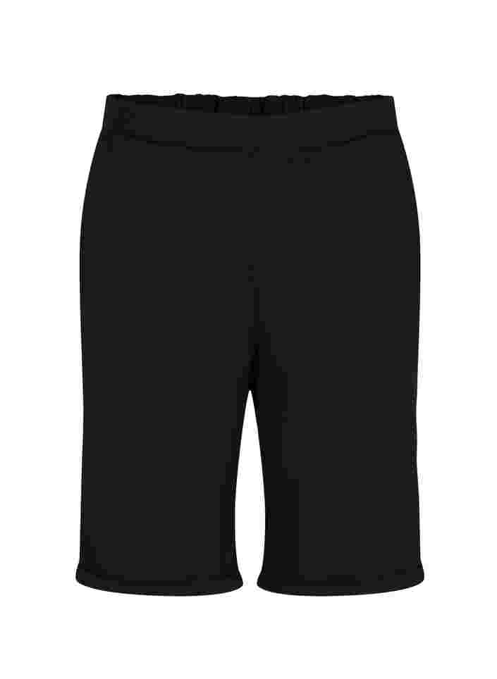 Shorts mit elastischem Bündchen und Taschen, Black, Packshot