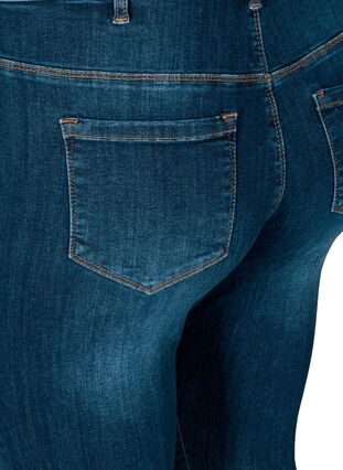 Super Slim Amy Jeans mit hoher Taille, Dark Blue, Packshot image number 3