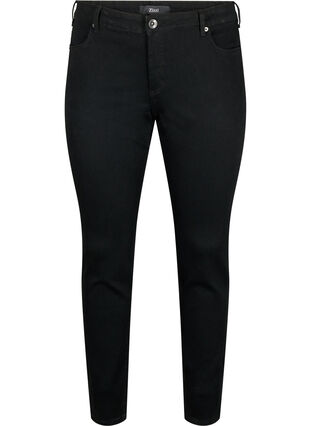 Slim Fit Emily Jeans mit normaler Taille., Black, Packshot image number 0